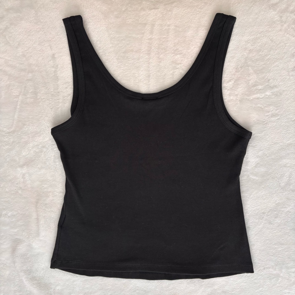 TRUE RELIGION Black Ribbed Wing World Tour Tank Top--NWT--L - Picture 11 of 13